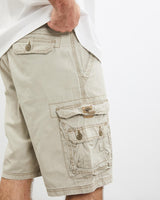 Vintage, Lee, Cargo, Shorts, The Real Deal, size 33", colour Beige, newtown, sydney, australia, thrift store, opshop, preloved, secondhand, sustainable, retro, antique, 70s, 80s, 90s, 2000s, 00s, fashion, clothing, streetwear, trendy, garment, style, boutique, store, shop, archive, sale, cheap, best, top, Shorts