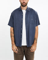 Vintage, 90s, Polo, Ralph, Lauren, Short, Sleeve, Button, Up, Shirt, The Real Deal, size extra large, colour Navy, newtown, sydney, australia, thrift store, opshop, preloved, secondhand, sustainable, retro, antique, 70s, 80s, 90s, 2000s, 00s, fashion, clothing, streetwear, trendy, garment, style, boutique, store, shop, archive, sale, cheap, best, top, Shirts