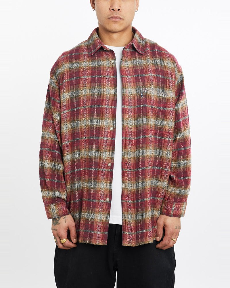 Vintage, Levi's, Flannelette, Button, Up, Shirt, The Real Deal, size extra large, colour Multicolour, newtown, sydney, australia, thrift store, opshop, preloved, secondhand, sustainable, retro, antique, 70s, 80s, 90s, 2000s, 00s, fashion, clothing, streetwear, trendy, garment, style, boutique, store, shop, archive, sale, cheap, best, top, Shirts