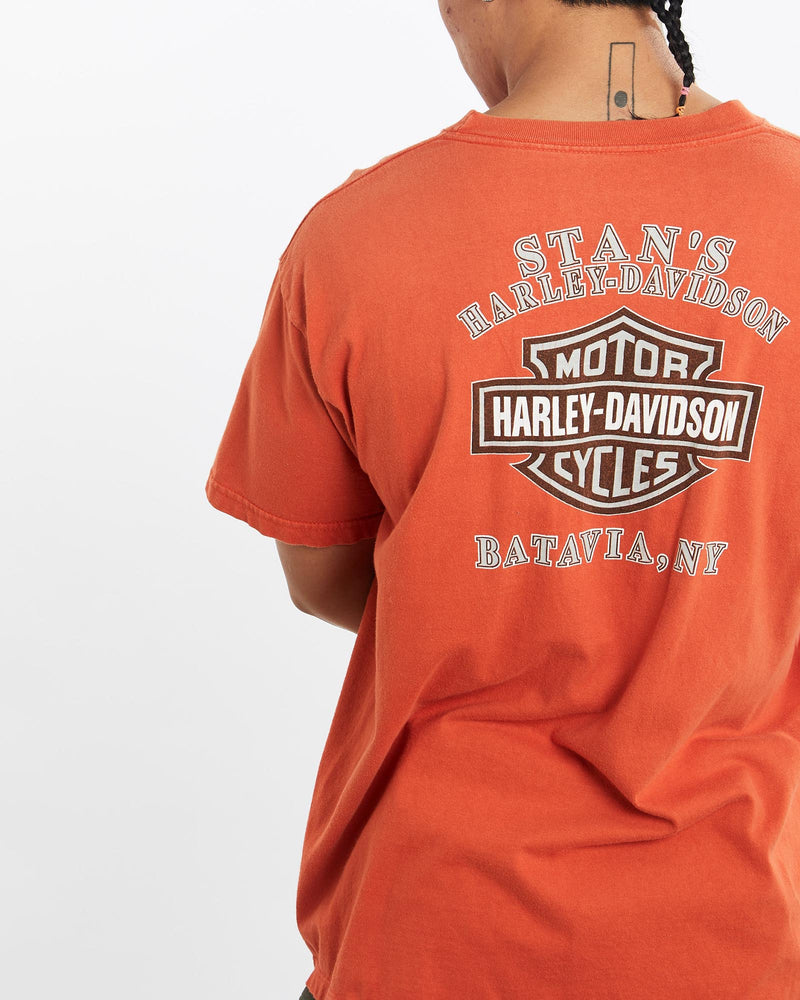 Vintage, Harley, Davidson, Tee, The Real Deal, size large, colour Orange, newtown, sydney, australia, thrift store, opshop, preloved, secondhand, sustainable, retro, antique, 70s, 80s, 90s, 2000s, 00s, fashion, clothing, streetwear, trendy, garment, style, boutique, store, shop, archive, sale, cheap, best, top, T-Shirts