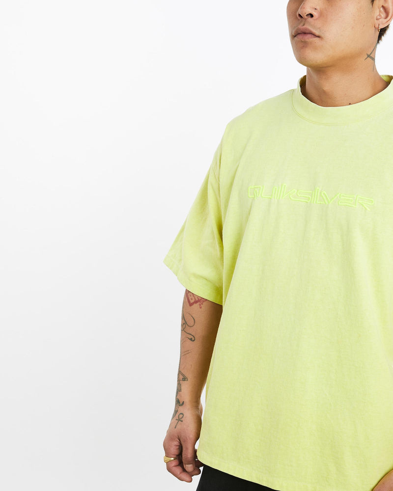 Vintage, 80s, Quiksilver, Surf, Tee, The Real Deal, size extra large, colour Yellow, newtown, sydney, australia, thrift store, opshop, preloved, secondhand, sustainable, retro, antique, 70s, 80s, 90s, 2000s, 00s, fashion, clothing, streetwear, trendy, garment, style, boutique, store, shop, archive, sale, cheap, best, top, T-Shirts