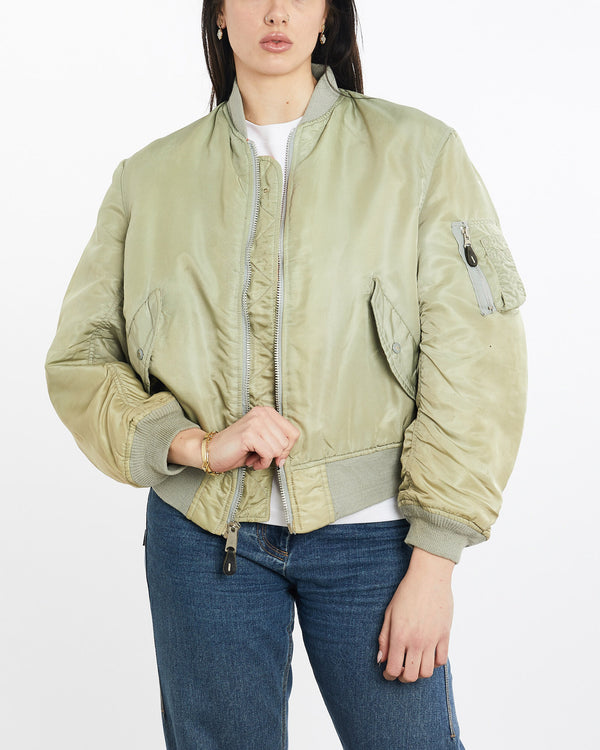 Vintage, 90s, Bomber, Jacket, The Real Deal, size medium, colour Green, newtown, sydney, australia, thrift store, opshop, preloved, secondhand, sustainable, retro, antique, 70s, 80s, 90s, 2000s, 00s, fashion, clothing, streetwear, trendy, garment, style, boutique, store, shop, archive, sale, cheap, best, top, Jackets