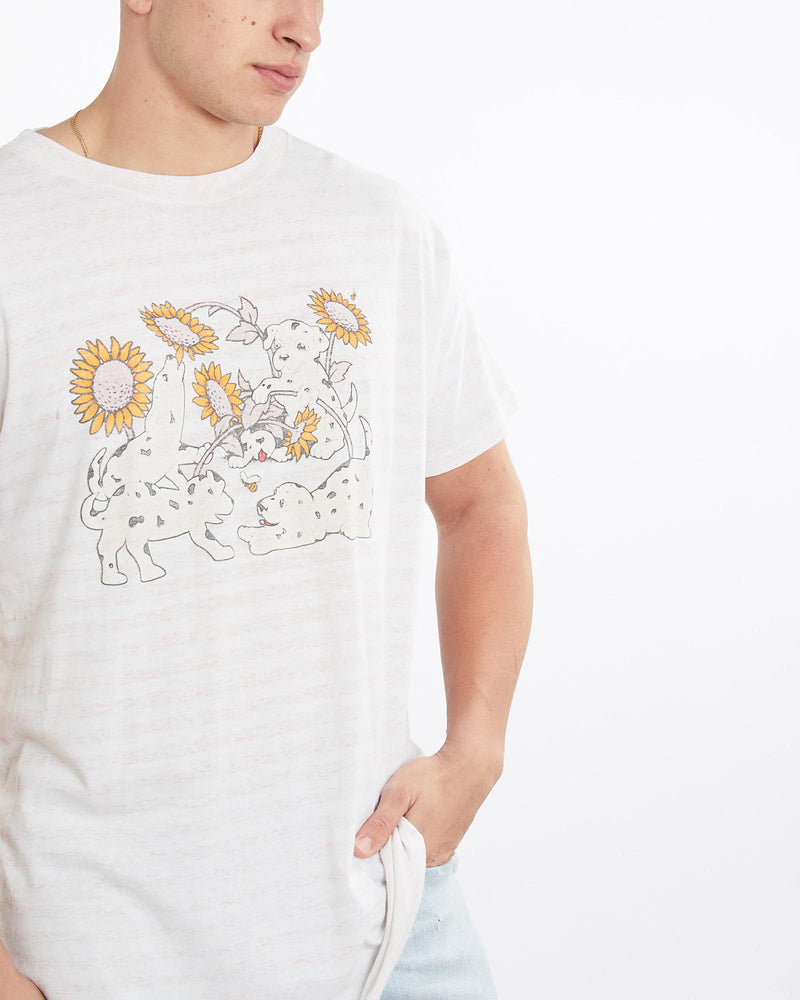 Vintage, 90s, Dalmatian, Dog, Tee, The Real Deal, size double extra large, colour Multicolour, newtown, sydney, australia, thrift store, opshop, preloved, secondhand, sustainable, retro, antique, 70s, 80s, 90s, 2000s, 00s, fashion, clothing, streetwear, trendy, garment, style, boutique, store, shop, archive, sale, cheap, best, top, T-Shirts