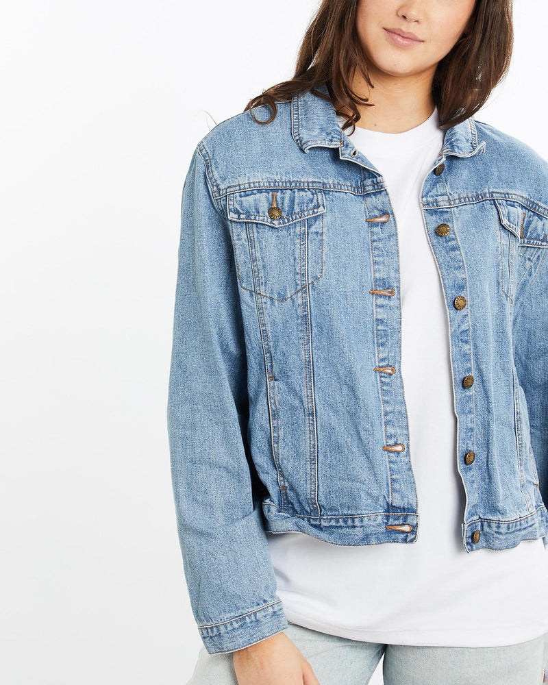 Vintage, 90s, Disney, Tinkerbell, Denim, Jacket, The Real Deal, size medium, colour Blue, newtown, sydney, australia, thrift store, opshop, preloved, secondhand, sustainable, retro, antique, 70s, 80s, 90s, 2000s, 00s, fashion, clothing, streetwear, trendy, garment, style, boutique, store, shop, archive, sale, cheap, best, top, Jackets