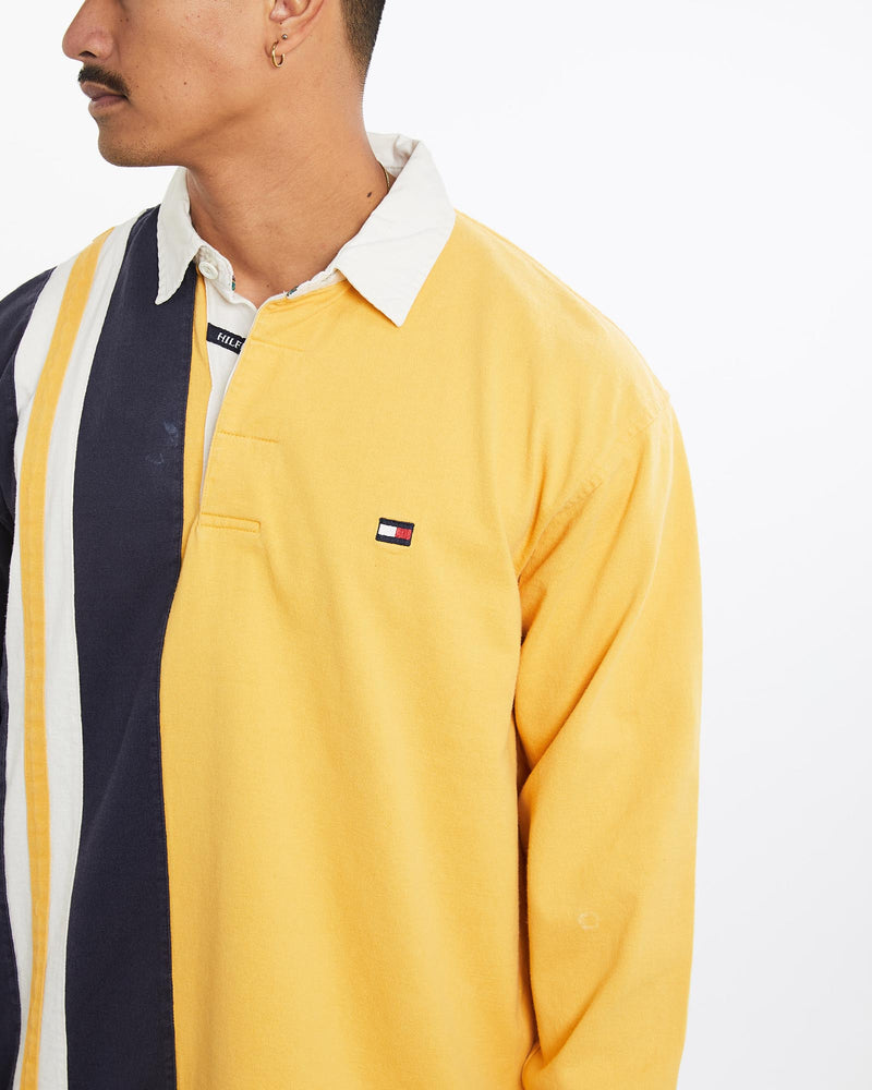 Vintage, 90s, Tommy, Hilfiger, Rugby, Shirt, The Real Deal, size large, colour Multicolour, newtown, sydney, australia, thrift store, opshop, preloved, secondhand, sustainable, retro, antique, 70s, 80s, 90s, 2000s, 00s, fashion, clothing, streetwear, trendy, garment, style, boutique, store, shop, archive, sale, cheap, best, top, Shirts