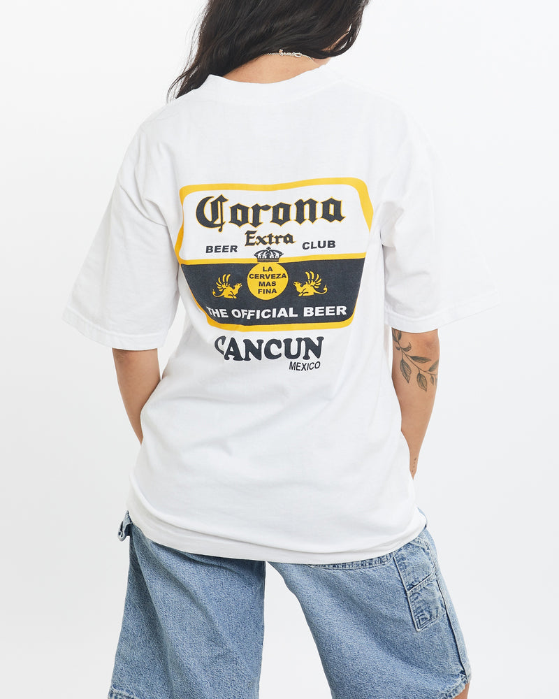 Vintage 90s Corona Beer Tee <br>S , The Real Deal , newtown, sydney, australia, thrift store, opshop, preloved, secondhand, sustainable, retro, antique, 70s, 80s, 90s, 2000s, 00s, fashion, clothing, streetwear, trendy, garment, style, boutique, store, shop, archive, sale, cheap, best, top