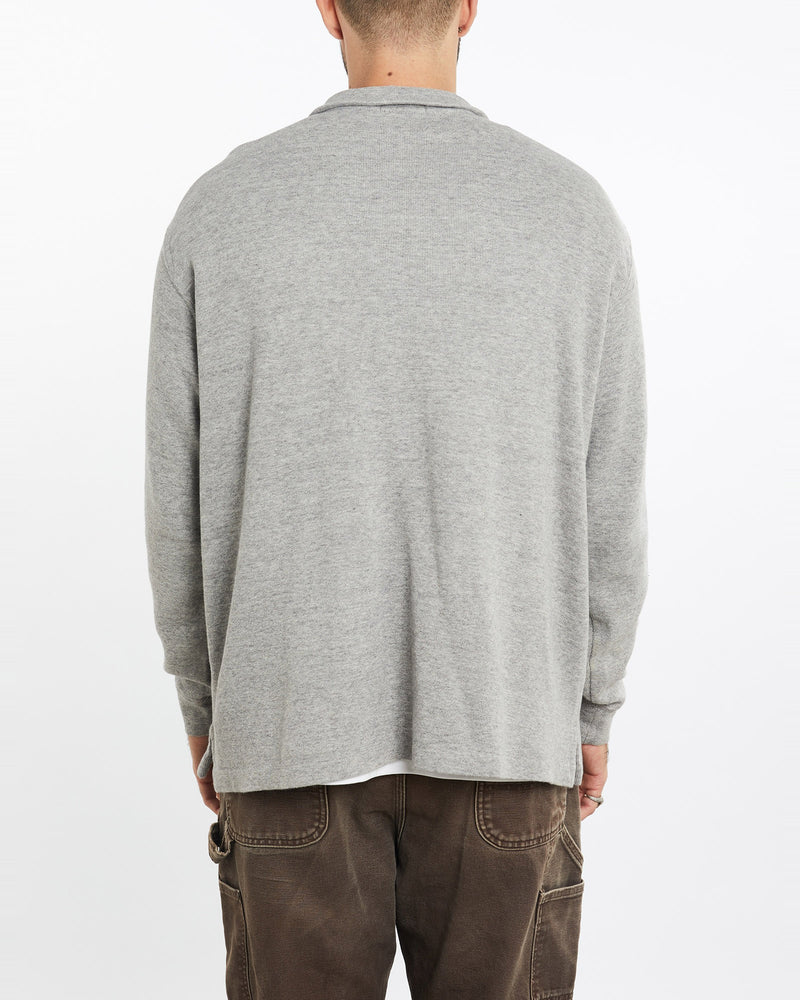 Vintage, Polo, Ralph, Lauren, Quarter, Zip, Sweater, The Real Deal, size extra large, colour Grey, newtown, sydney, australia, thrift store, opshop, preloved, secondhand, sustainable, retro, antique, 70s, 80s, 90s, 2000s, 00s, fashion, clothing, streetwear, trendy, garment, style, boutique, store, shop, archive, sale, cheap, best, top, Sweats and hoodies