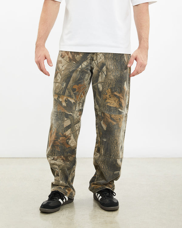 Vintage Wrangler 'Double Knee' Realtree Camo Pants <br>34" , The Real Deal , newtown, sydney, australia, thrift store, opshop, preloved, secondhand, sustainable, retro, antique, 70s, 80s, 90s, 2000s, 00s, fashion, clothing, streetwear, trendy, garment, style, boutique, store, shop, archive, sale, cheap, best, top