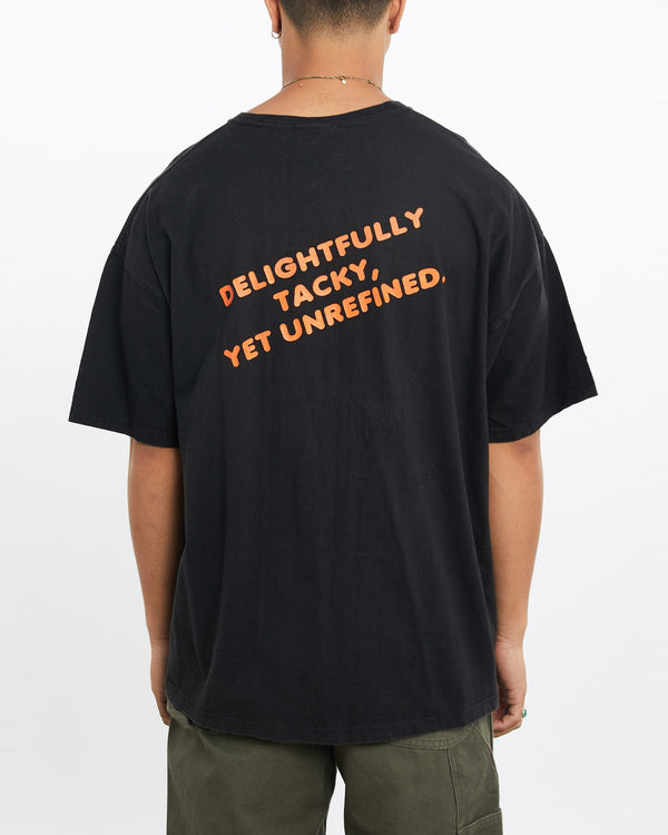 Vintage, 90s, Hooters, Tee, The Real Deal, size large, colour Black, newtown, sydney, australia, thrift store, opshop, preloved, secondhand, sustainable, retro, antique, 70s, 80s, 90s, 2000s, 00s, fashion, clothing, streetwear, trendy, garment, style, boutique, store, shop, archive, sale, cheap, best, top, T-Shirts