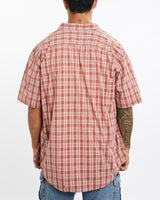 Vintage, Timberland, Short, Sleeve, Button, Up, Shirt, The Real Deal, size double extra large, colour Red, newtown, sydney, australia, thrift store, opshop, preloved, secondhand, sustainable, retro, antique, 70s, 80s, 90s, 2000s, 00s, fashion, clothing, streetwear, trendy, garment, style, boutique, store, shop, archive, sale, cheap, best, top, Shirts