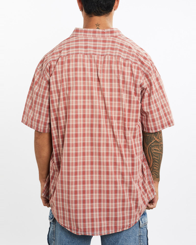 Vintage, Timberland, Short, Sleeve, Button, Up, Shirt, The Real Deal, size double extra large, colour Red, newtown, sydney, australia, thrift store, opshop, preloved, secondhand, sustainable, retro, antique, 70s, 80s, 90s, 2000s, 00s, fashion, clothing, streetwear, trendy, garment, style, boutique, store, shop, archive, sale, cheap, best, top, Shirts