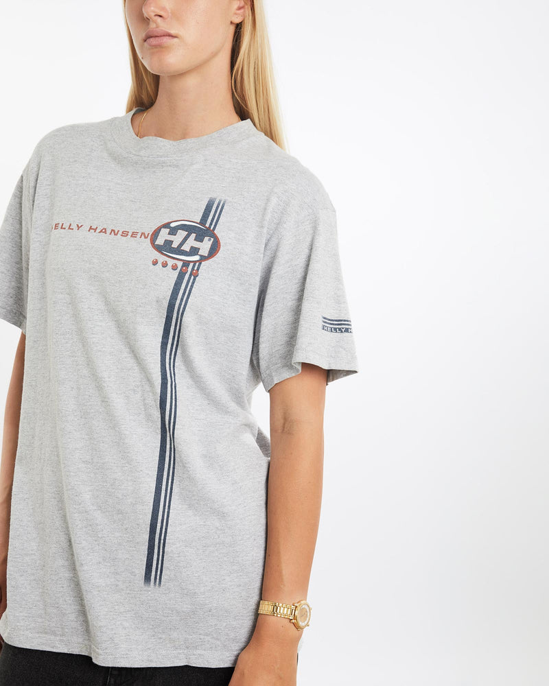 Vintage, 90s, Helly, Hansen, Tee, The Real Deal, size medium, colour Grey, newtown, sydney, australia, thrift store, opshop, preloved, secondhand, sustainable, retro, antique, 70s, 80s, 90s, 2000s, 00s, fashion, clothing, streetwear, trendy, garment, style, boutique, store, shop, archive, sale, cheap, best, top, T-Shirts