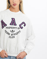 Vintage, 90s, Adidas, Athletic, Sweatshirt, The Real Deal, size extra small, colour Grey, newtown, sydney, australia, thrift store, opshop, preloved, secondhand, sustainable, retro, antique, 70s, 80s, 90s, 2000s, 00s, fashion, clothing, streetwear, trendy, garment, style, boutique, store, shop, archive, sale, cheap, best, top, Sweats and hoodies