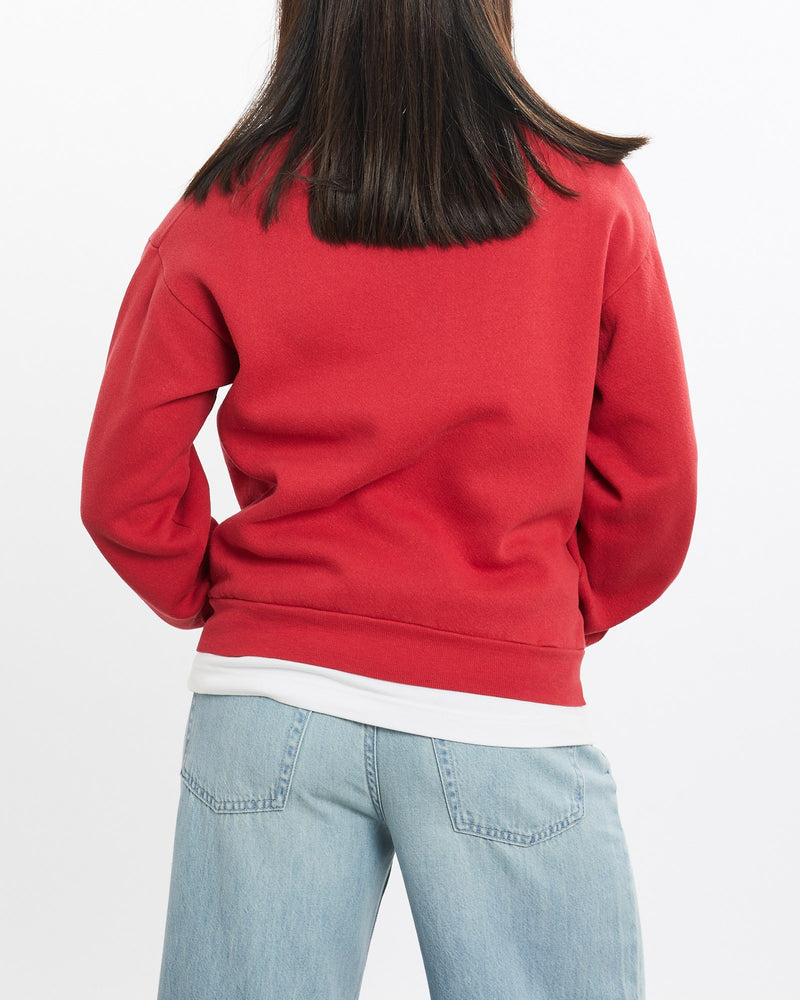 Vintage, Disney, Monsters,, Inc, Sweatshirt, The Real Deal, size double extra small, colour Red, newtown, sydney, australia, thrift store, opshop, preloved, secondhand, sustainable, retro, antique, 70s, 80s, 90s, 2000s, 00s, fashion, clothing, streetwear, trendy, garment, style, boutique, store, shop, archive, sale, cheap, best, top, Sweats and hoodies