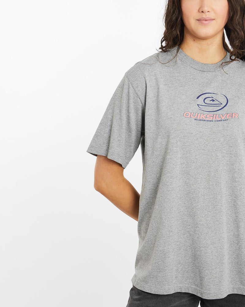 Vintage, 90s, Quiksilver, Surf, Tee, The Real Deal, size medium, colour Grey, newtown, sydney, australia, thrift store, opshop, preloved, secondhand, sustainable, retro, antique, 70s, 80s, 90s, 2000s, 00s, fashion, clothing, streetwear, trendy, garment, style, boutique, store, shop, archive, sale, cheap, best, top, T-Shirts