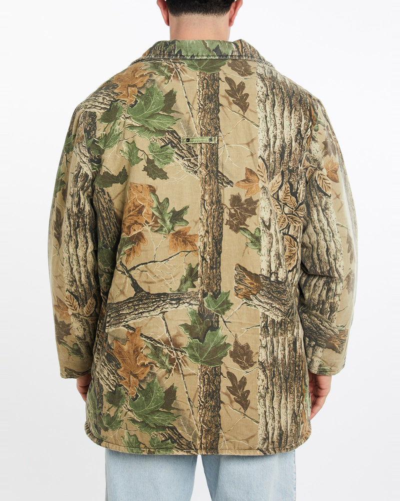 Vintage, 90s, Realtree, Camo, Jacket, The Real Deal, size double extra large, colour Green, newtown, sydney, australia, thrift store, opshop, preloved, secondhand, sustainable, retro, antique, 70s, 80s, 90s, 2000s, 00s, fashion, clothing, streetwear, trendy, garment, style, boutique, store, shop, archive, sale, cheap, best, top, Jackets