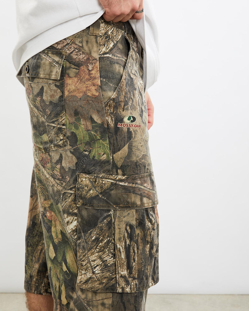 Vintage, Mossy, Oak, Realtree, Camo, Cargo, Shorts, The Real Deal, size 32", colour Green, newtown, sydney, australia, thrift store, opshop, preloved, secondhand, sustainable, retro, antique, 70s, 80s, 90s, 2000s, 00s, fashion, clothing, streetwear, trendy, garment, style, boutique, store, shop, archive, sale, cheap, best, top, Shorts