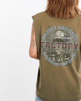 Vintage, Harley, Davidson, Tank, The Real Deal, size medium, colour Green, newtown, sydney, australia, thrift store, opshop, preloved, secondhand, sustainable, retro, antique, 70s, 80s, 90s, 2000s, 00s, fashion, clothing, streetwear, trendy, garment, style, boutique, store, shop, archive, sale, cheap, best, top, T-Shirts