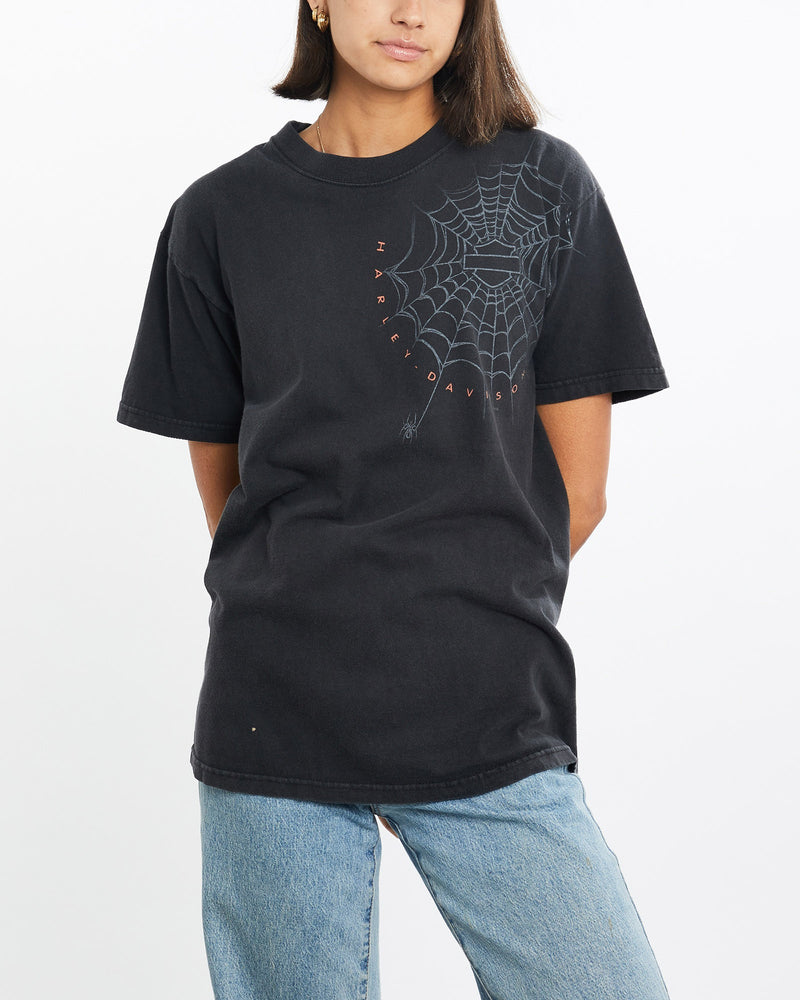 Vintage, Harley, Davidson, Tee, The Real Deal, size small, colour Black, newtown, sydney, australia, thrift store, opshop, preloved, secondhand, sustainable, retro, antique, 70s, 80s, 90s, 2000s, 00s, fashion, clothing, streetwear, trendy, garment, style, boutique, store, shop, archive, sale, cheap, best, top, T-Shirts