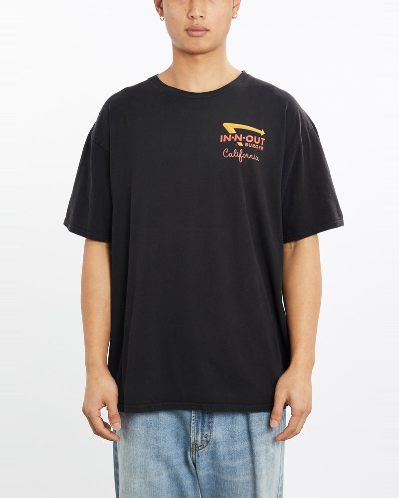 Vintage, In-N-Out, Burger, Tee, The Real Deal, size large, colour Black, newtown, sydney, australia, thrift store, opshop, preloved, secondhand, sustainable, retro, antique, 70s, 80s, 90s, 2000s, 00s, fashion, clothing, streetwear, trendy, garment, style, boutique, store, shop, archive, sale, cheap, best, top, T-Shirts
