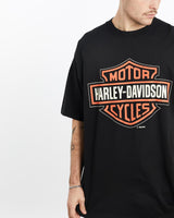 Vintage, Harley, Davidson, Tee, The Real Deal, size double extra large, colour Black, newtown, sydney, australia, thrift store, opshop, preloved, secondhand, sustainable, retro, antique, 70s, 80s, 90s, 2000s, 00s, fashion, clothing, streetwear, trendy, garment, style, boutique, store, shop, archive, sale, cheap, best, top, T-Shirts