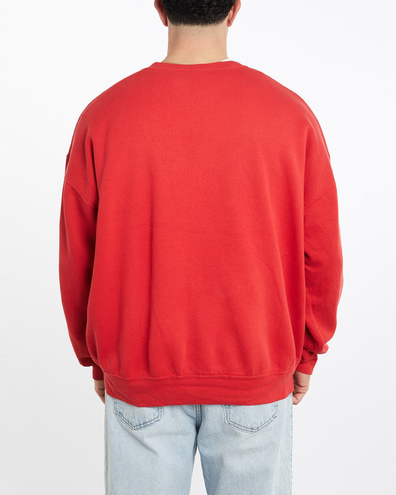 Vintage, 90s, NCAA, Ohio, State, Buckeyes, Sweatshirt, The Real Deal, size double extra large, colour Red, newtown, sydney, australia, thrift store, opshop, preloved, secondhand, sustainable, retro, antique, 70s, 80s, 90s, 2000s, 00s, fashion, clothing, streetwear, trendy, garment, style, boutique, store, shop, archive, sale, cheap, best, top, Sweats and hoodies