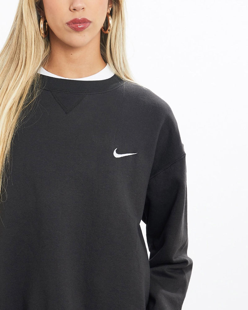 Vintage, 90s, Nike, Sweatshirt, The Real Deal, size extra small, colour Black, newtown, sydney, australia, thrift store, opshop, preloved, secondhand, sustainable, retro, antique, 70s, 80s, 90s, 2000s, 00s, fashion, clothing, streetwear, trendy, garment, style, boutique, store, shop, archive, sale, cheap, best, top, Sweats and hoodies