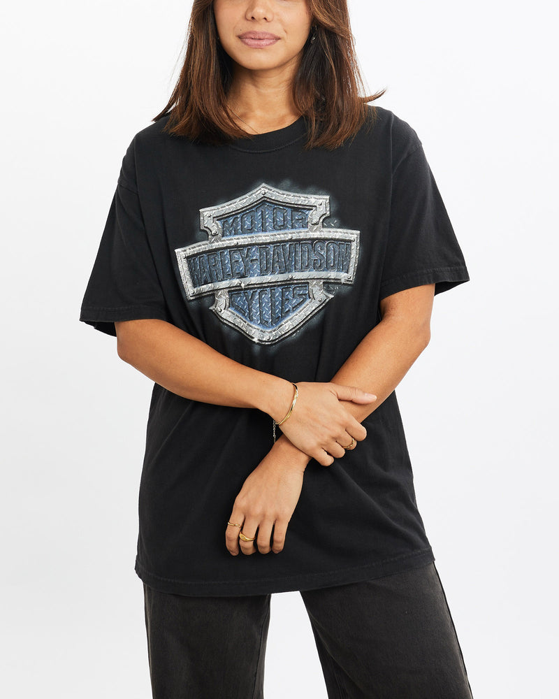 Vintage, Harley, Davidson, Tee, The Real Deal, size extra small, colour Red, newtown, sydney, australia, thrift store, opshop, preloved, secondhand, sustainable, retro, antique, 70s, 80s, 90s, 2000s, 00s, fashion, clothing, streetwear, trendy, garment, style, boutique, store, shop, archive, sale, cheap, best, top, T-Shirts