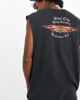 Vintage, 90s, Harley, Davidson, Tank, The Real Deal, size large, colour Black, newtown, sydney, australia, thrift store, opshop, preloved, secondhand, sustainable, retro, antique, 70s, 80s, 90s, 2000s, 00s, fashion, clothing, streetwear, trendy, garment, style, boutique, store, shop, archive, sale, cheap, best, top, T-Shirts