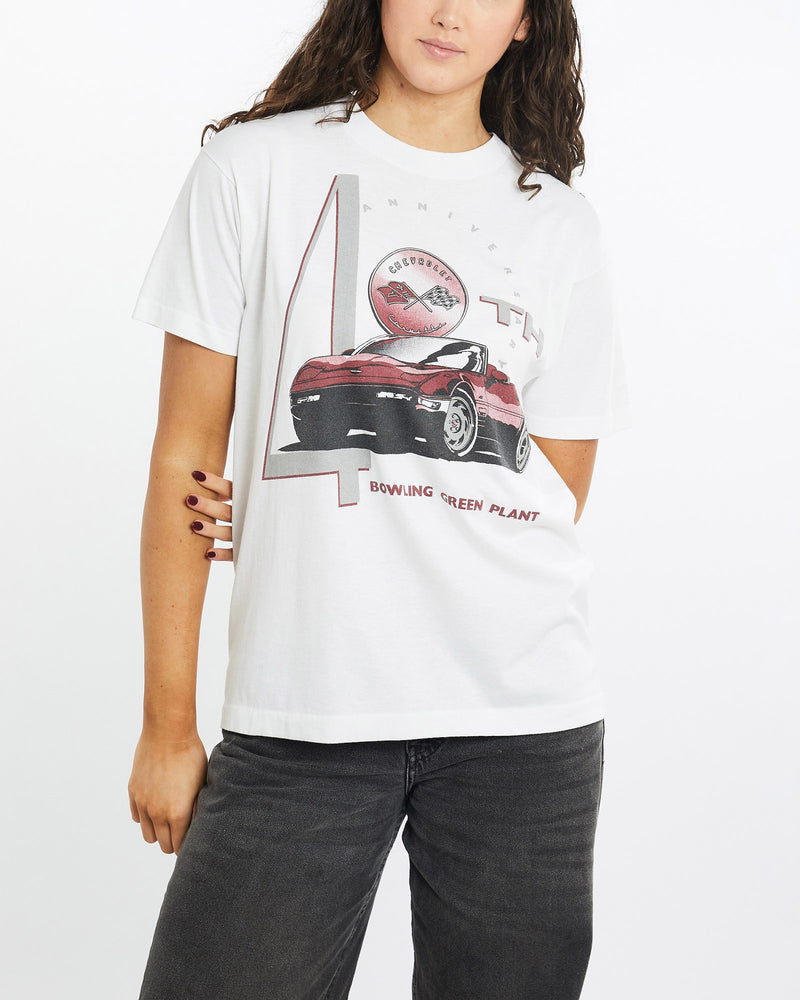 Vintage, 90s, Chevrolet, Tee, The Real Deal, size medium, colour White, newtown, sydney, australia, thrift store, opshop, preloved, secondhand, sustainable, retro, antique, 70s, 80s, 90s, 2000s, 00s, fashion, clothing, streetwear, trendy, garment, style, boutique, store, shop, archive, sale, cheap, best, top, T-Shirts