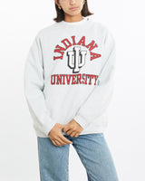 Vintage, 90s, University, of, Indiana, Sweatshirt, The Real Deal, size small, colour Grey, newtown, sydney, australia, thrift store, opshop, preloved, secondhand, sustainable, retro, antique, 70s, 80s, 90s, 2000s, 00s, fashion, clothing, streetwear, trendy, garment, style, boutique, store, shop, archive, sale, cheap, best, top, Sweats and hoodies