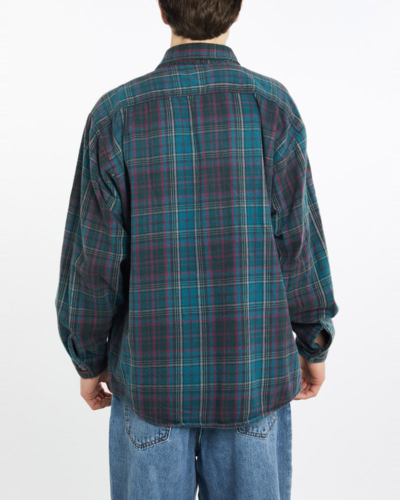 Vintage, Five, Brother, Flannelette, Button, Up, Shirt, The Real Deal, size extra large, colour Multicolour, newtown, sydney, australia, thrift store, opshop, preloved, secondhand, sustainable, retro, antique, 70s, 80s, 90s, 2000s, 00s, fashion, clothing, streetwear, trendy, garment, style, boutique, store, shop, archive, sale, cheap, best, top, Shirts