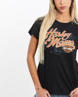 Vintage, Harley, Davidson, Tee, The Real Deal, size extra small, colour Black, newtown, sydney, australia, thrift store, opshop, preloved, secondhand, sustainable, retro, antique, 70s, 80s, 90s, 2000s, 00s, fashion, clothing, streetwear, trendy, garment, style, boutique, store, shop, archive, sale, cheap, best, top, T-Shirts