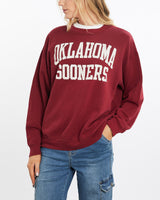 Vintage, 90s, NCAA, Oklahoma, Sooners, Sweatshirt, The Real Deal, size medium, colour Burgundy, newtown, sydney, australia, thrift store, opshop, preloved, secondhand, sustainable, retro, antique, 70s, 80s, 90s, 2000s, 00s, fashion, clothing, streetwear, trendy, garment, style, boutique, store, shop, archive, sale, cheap, best, top, Sweats and hoodies