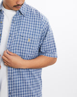 Vintage, 90s, Polo, Ralph, Lauren, Short, Sleeve, Button, Up, Shirt, The Real Deal, size large, colour Blue, newtown, sydney, australia, thrift store, opshop, preloved, secondhand, sustainable, retro, antique, 70s, 80s, 90s, 2000s, 00s, fashion, clothing, streetwear, trendy, garment, style, boutique, store, shop, archive, sale, cheap, best, top, Shirts