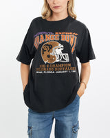 Vintage, 1990, NCAA, Colorado, Buffaloes, Orange, Bowl, Tee, The Real Deal, size large, colour Black, newtown, sydney, australia, thrift store, opshop, preloved, secondhand, sustainable, retro, antique, 70s, 80s, 90s, 2000s, 00s, fashion, clothing, streetwear, trendy, garment, style, boutique, store, shop, archive, sale, cheap, best, top, T-Shirts