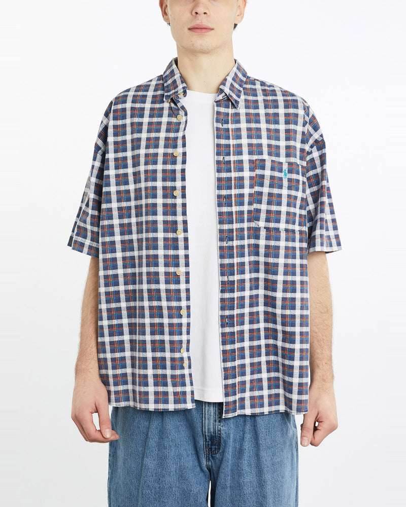 Vintage, 90s, Polo, Ralph, Lauren, Short, Sleeve, Button, Up, Shirt, The Real Deal, size extra large, colour Multicolour, newtown, sydney, australia, thrift store, opshop, preloved, secondhand, sustainable, retro, antique, 70s, 80s, 90s, 2000s, 00s, fashion, clothing, streetwear, trendy, garment, style, boutique, store, shop, archive, sale, cheap, best, top, Shirts