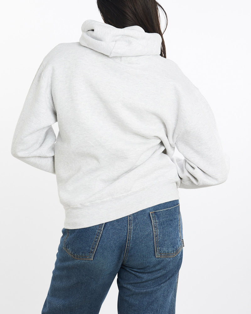 Vintage, 90s, Russell, Athletic, MLB, Atlanta, Braves, Hooded, Sweatshirt, The Real Deal, size medium, colour Grey, newtown, sydney, australia, thrift store, opshop, preloved, secondhand, sustainable, retro, antique, 70s, 80s, 90s, 2000s, 00s, fashion, clothing, streetwear, trendy, garment, style, boutique, store, shop, archive, sale, cheap, best, top, Sweats and hoodies