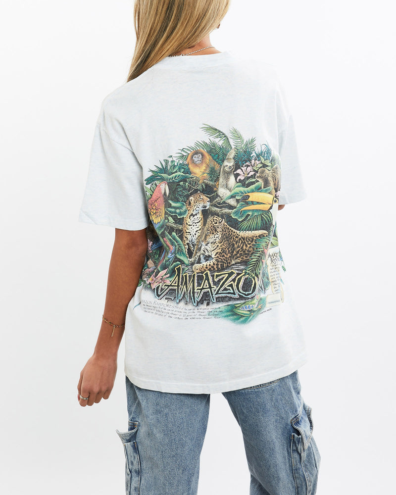 Vintage, 90s, Amazon, Rainforest, Wildlife, Tee, The Real Deal, size small, colour Multicolour, newtown, sydney, australia, thrift store, opshop, preloved, secondhand, sustainable, retro, antique, 70s, 80s, 90s, 2000s, 00s, fashion, clothing, streetwear, trendy, garment, style, boutique, store, shop, archive, sale, cheap, best, top, T-Shirts