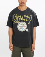 Vintage, 1996, NFL, Pittsburgh, Steelers, Tee, The Real Deal, size large, colour Black, newtown, sydney, australia, thrift store, opshop, preloved, secondhand, sustainable, retro, antique, 70s, 80s, 90s, 2000s, 00s, fashion, clothing, streetwear, trendy, garment, style, boutique, store, shop, archive, sale, cheap, best, top, T-Shirts