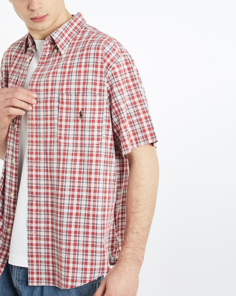 Vintage, 90s, Polo, Ralph, Lauren, Short, Sleeve, Button, Up, Shirt, The Real Deal, size extra large, colour Multicolour, newtown, sydney, australia, thrift store, opshop, preloved, secondhand, sustainable, retro, antique, 70s, 80s, 90s, 2000s, 00s, fashion, clothing, streetwear, trendy, garment, style, boutique, store, shop, archive, sale, cheap, best, top, Shirts