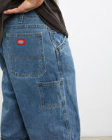 Vintage, Dickies, Denim, Carpenter, Shorts, The Real Deal, size 32", colour Blue, newtown, sydney, australia, thrift store, opshop, preloved, secondhand, sustainable, retro, antique, 70s, 80s, 90s, 2000s, 00s, fashion, clothing, streetwear, trendy, garment, style, boutique, store, shop, archive, sale, cheap, best, top, Shorts