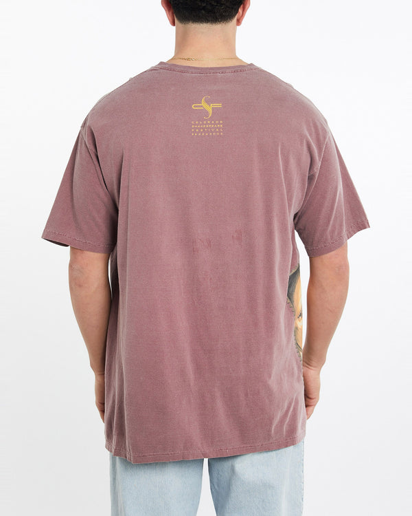 Vintage, Shakespeare, Tee, The Real Deal, size double extra large, colour Burgundy, newtown, sydney, australia, thrift store, opshop, preloved, secondhand, sustainable, retro, antique, 70s, 80s, 90s, 2000s, 00s, fashion, clothing, streetwear, trendy, garment, style, boutique, store, shop, archive, sale, cheap, best, top, T-Shirts