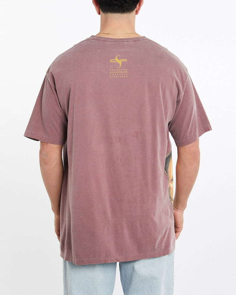 Vintage, Shakespeare, Tee, The Real Deal, size double extra large, colour Burgundy, newtown, sydney, australia, thrift store, opshop, preloved, secondhand, sustainable, retro, antique, 70s, 80s, 90s, 2000s, 00s, fashion, clothing, streetwear, trendy, garment, style, boutique, store, shop, archive, sale, cheap, best, top, T-Shirts