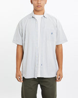 Vintage, 90s, Polo, Ralph, Lauren, Short, Sleeve, Button, Up, Shirt, The Real Deal, size large, colour Grey, newtown, sydney, australia, thrift store, opshop, preloved, secondhand, sustainable, retro, antique, 70s, 80s, 90s, 2000s, 00s, fashion, clothing, streetwear, trendy, garment, style, boutique, store, shop, archive, sale, cheap, best, top, Shirts