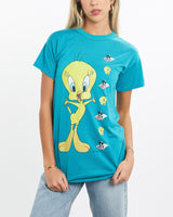 Vintage, 1995, Tweety, Bird, Looney, Tunes, Tee, The Real Deal, size extra small, colour Blue, newtown, sydney, australia, thrift store, opshop, preloved, secondhand, sustainable, retro, antique, 70s, 80s, 90s, 2000s, 00s, fashion, clothing, streetwear, trendy, garment, style, boutique, store, shop, archive, sale, cheap, best, top, T-Shirts