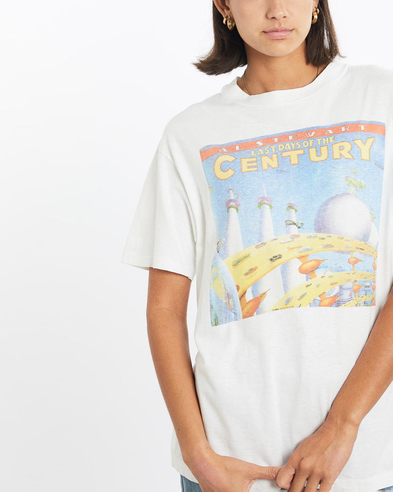 Vintage, 90s, Al, Stewart, Last, Days, of, the, Century, Music, Tee, The Real Deal, size small, colour White, newtown, sydney, australia, thrift store, opshop, preloved, secondhand, sustainable, retro, antique, 70s, 80s, 90s, 2000s, 00s, fashion, clothing, streetwear, trendy, garment, style, boutique, store, shop, archive, sale, cheap, best, top, T-Shirts
