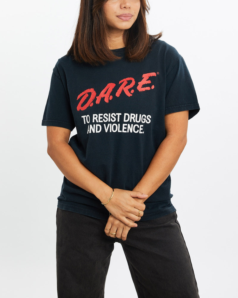 Vintage, 90s, D.A.R.E, Tee, The Real Deal, size extra small, colour Green, newtown, sydney, australia, thrift store, opshop, preloved, secondhand, sustainable, retro, antique, 70s, 80s, 90s, 2000s, 00s, fashion, clothing, streetwear, trendy, garment, style, boutique, store, shop, archive, sale, cheap, best, top, T-Shirts