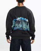 Vintage, 1991, Ulta, Utah, Nature, Sweatshirt, The Real Deal, size large, colour Black, newtown, sydney, australia, thrift store, opshop, preloved, secondhand, sustainable, retro, antique, 70s, 80s, 90s, 2000s, 00s, fashion, clothing, streetwear, trendy, garment, style, boutique, store, shop, archive, sale, cheap, best, top, Sweats and hoodies