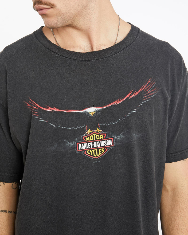 Vintage, Harley, Davidson, Tee, The Real Deal, size extra large, colour Black, newtown, sydney, australia, thrift store, opshop, preloved, secondhand, sustainable, retro, antique, 70s, 80s, 90s, 2000s, 00s, fashion, clothing, streetwear, trendy, garment, style, boutique, store, shop, archive, sale, cheap, best, top, T-Shirts
